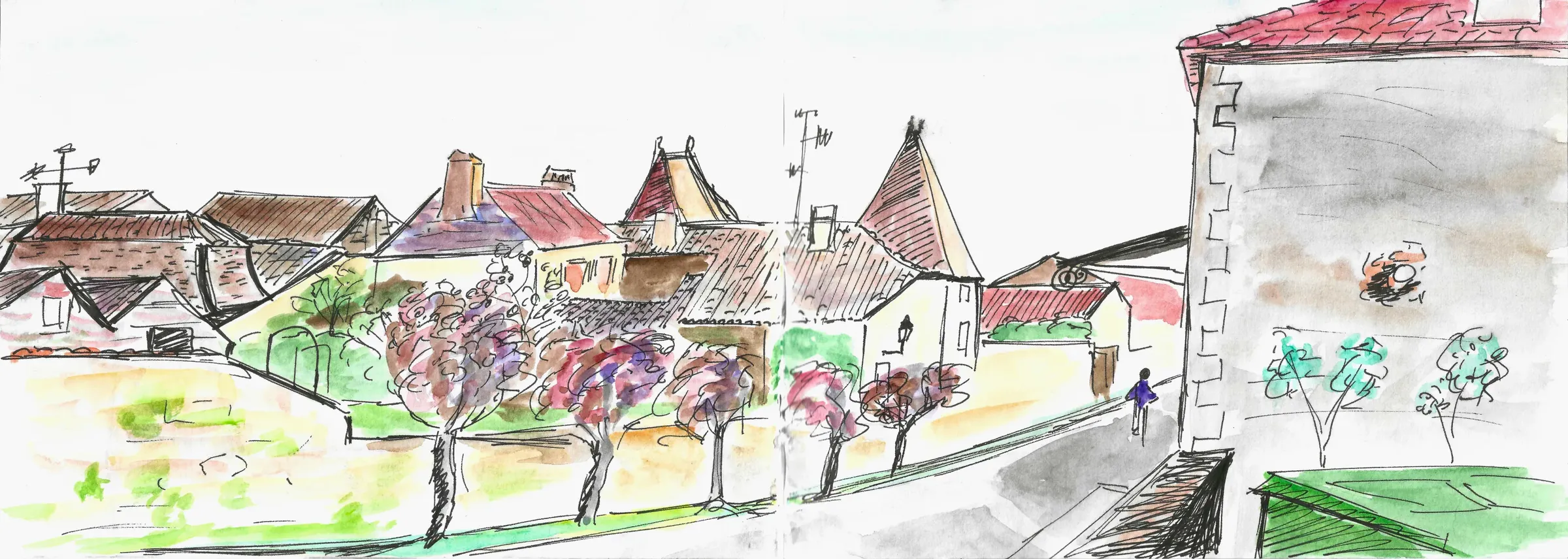 Monpazier, panoramique