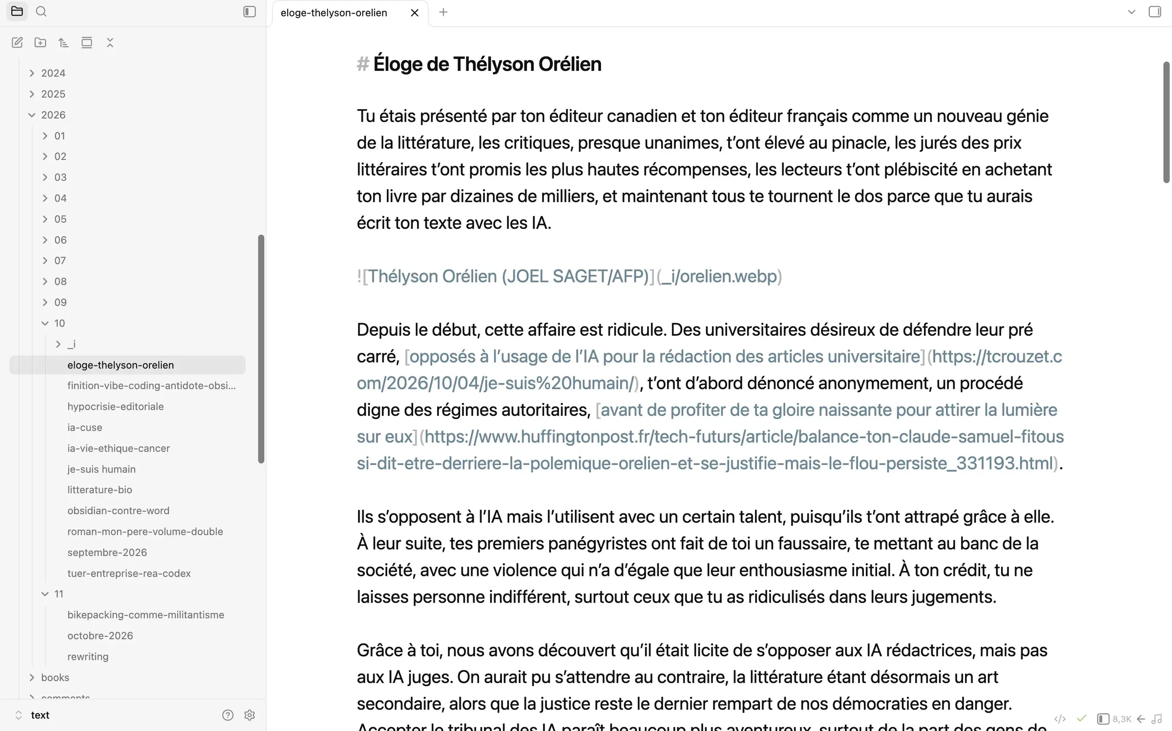 Texte brut en Markdown